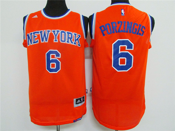 Adidas New York Knicks Youth 6 Porzingis orange NBA jerseys